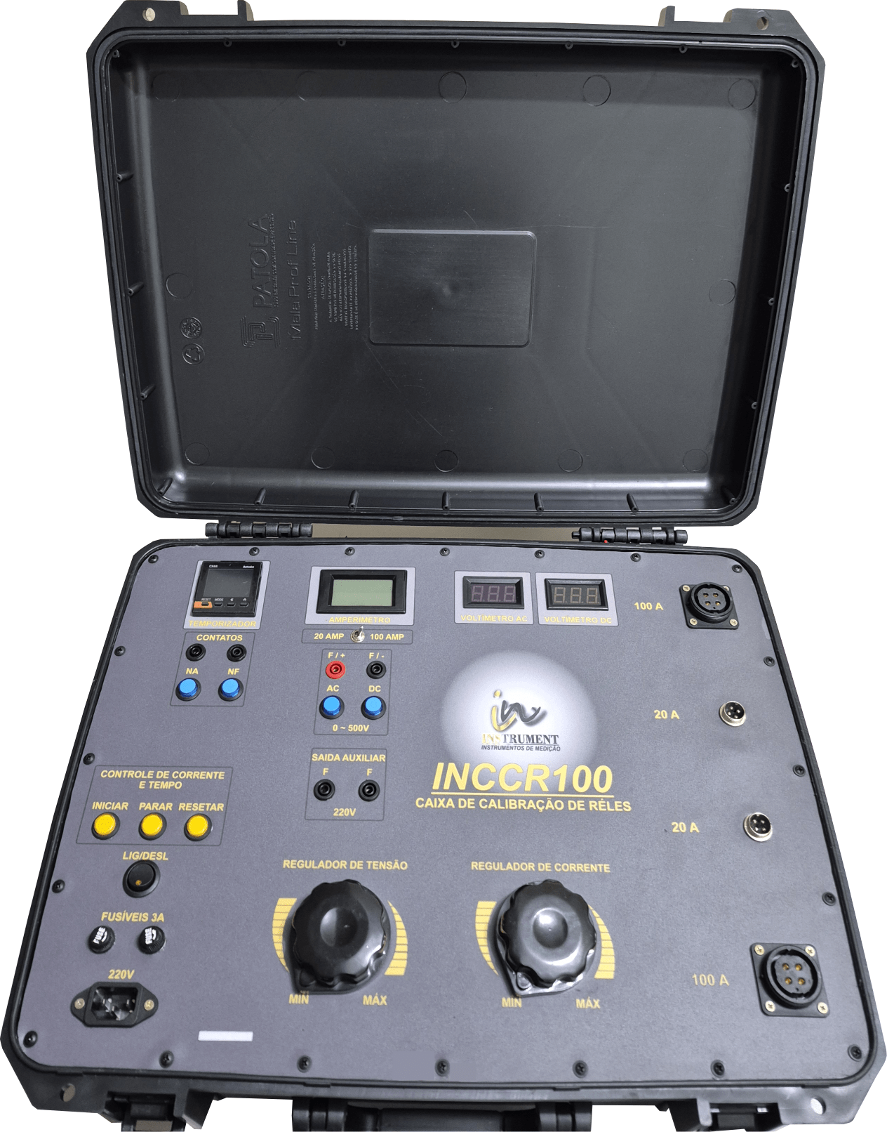 CAIXA CALIBRAÇÃO DE RELÉ 100A 500VOLTS AC DC - INSTRUMENT